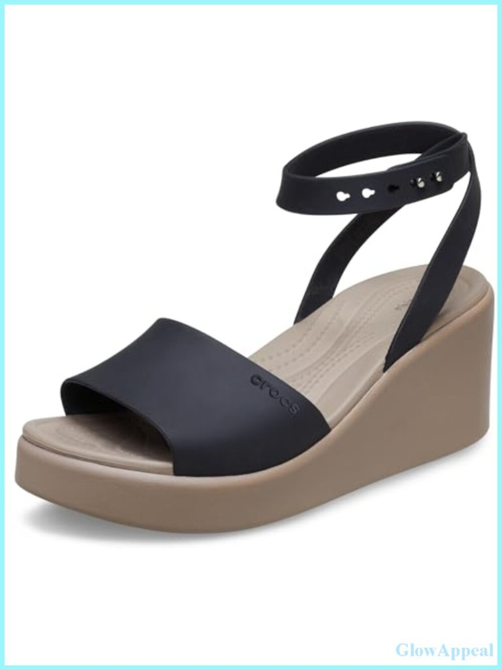 Crocs Ankle Strap Wedge Sandals, Lightweight Comfort Walking Shoes